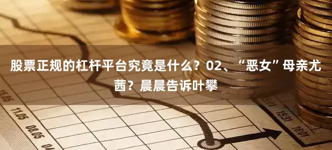 股票正规的杠杆平台究竟是什么？02、“恶女”母亲尤茜？晨晨告诉叶攀